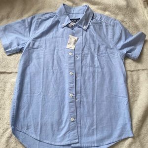 Boys Oxford light blue short sleeve dress shirt